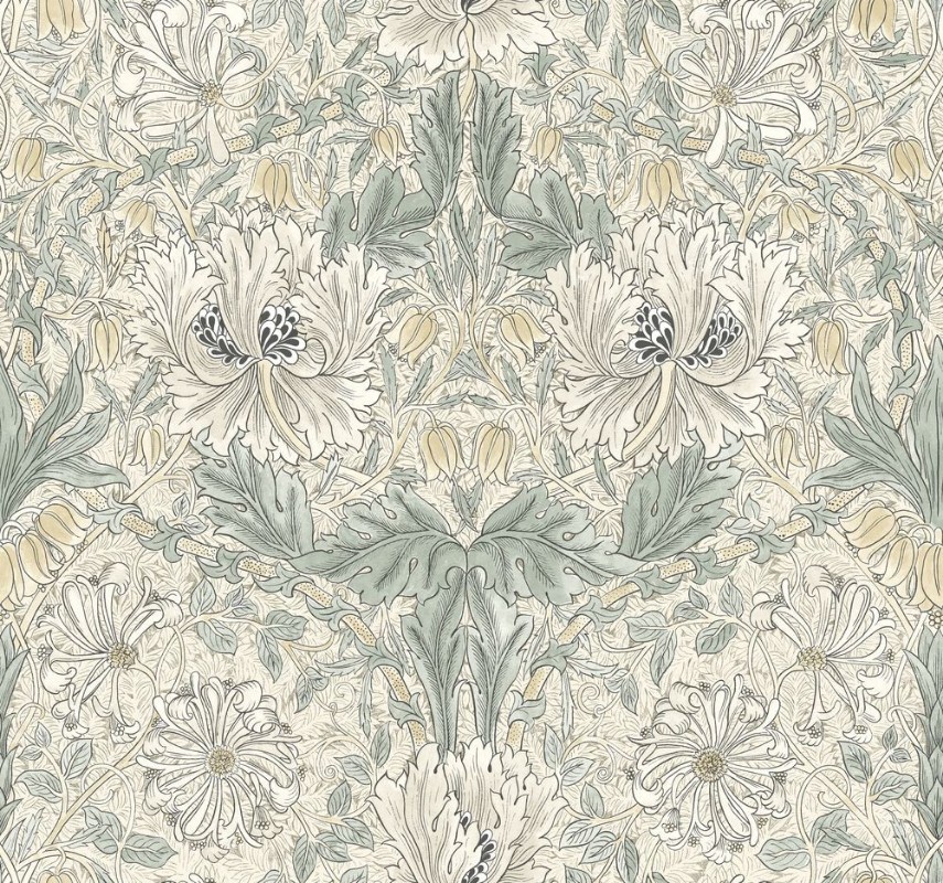 Bild vun Pure honeysuckle and tulip Linen/Bayleaf - MOX0133-02